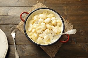 italian pasta gnocchi with cheese