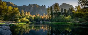 mountains and water
