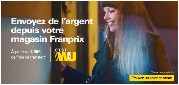 Le service Western Union depuis votre magasin Franprix!