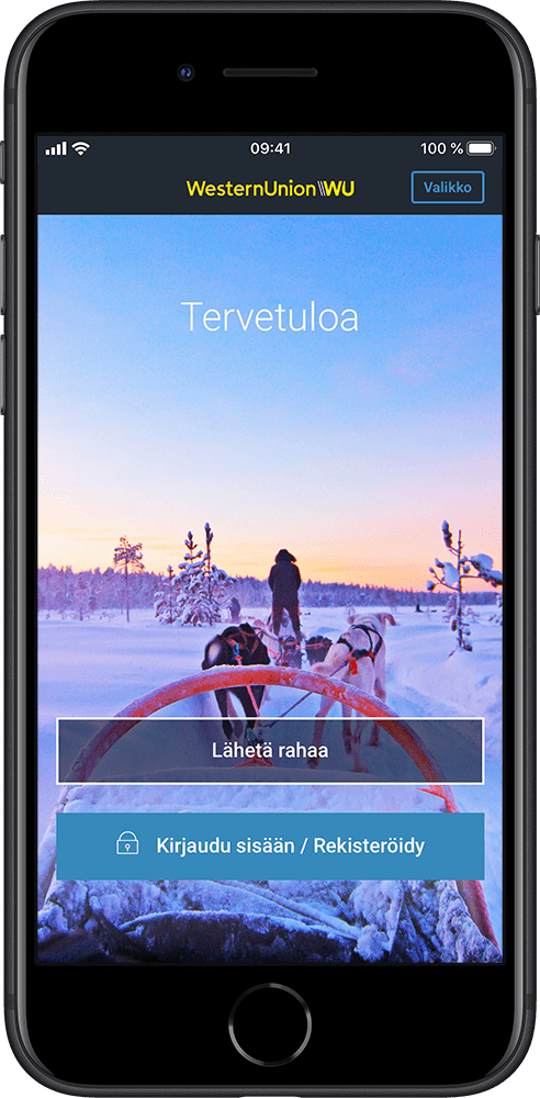 Application screen - send money