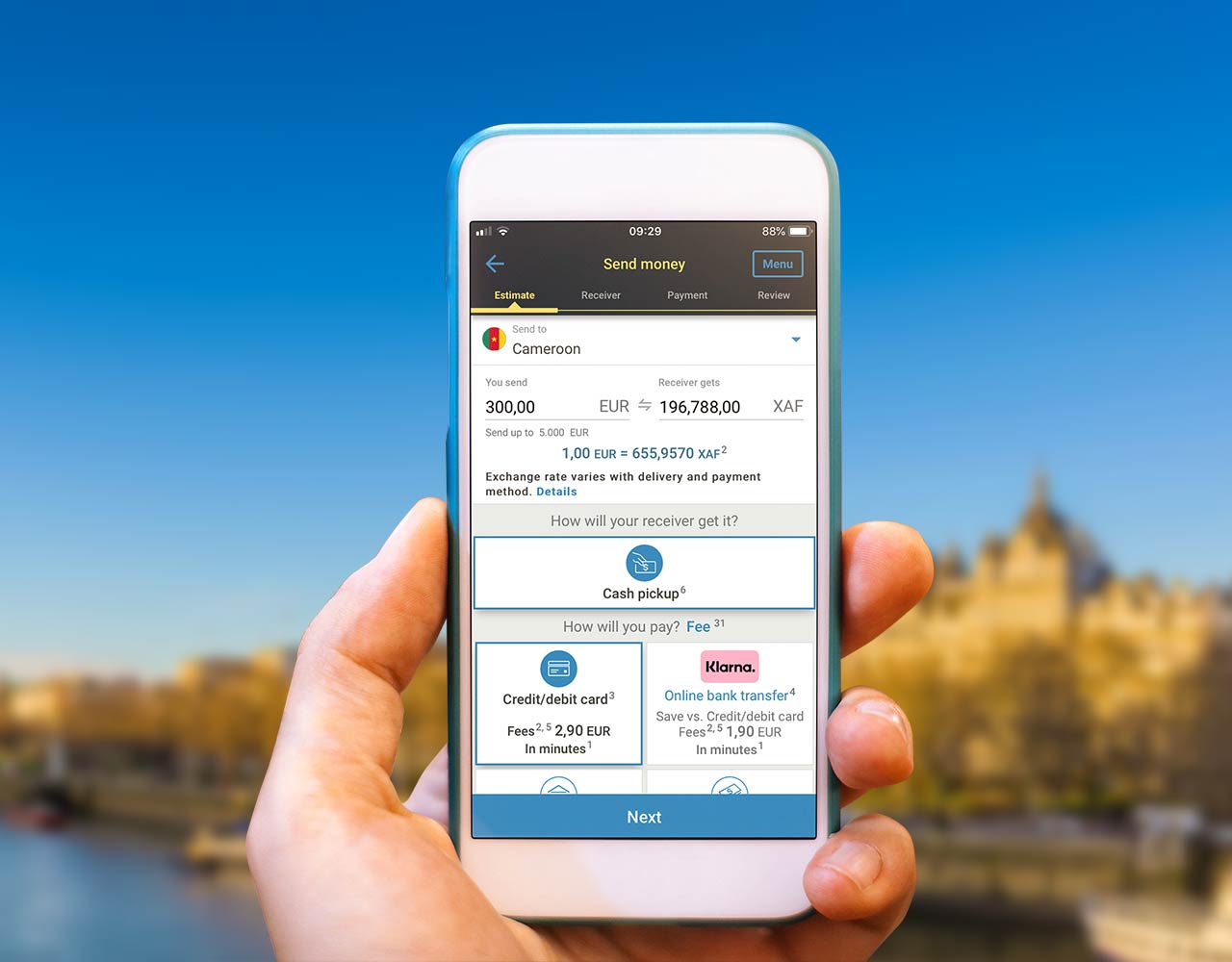 Money transfers to Cameroon Western Union IT