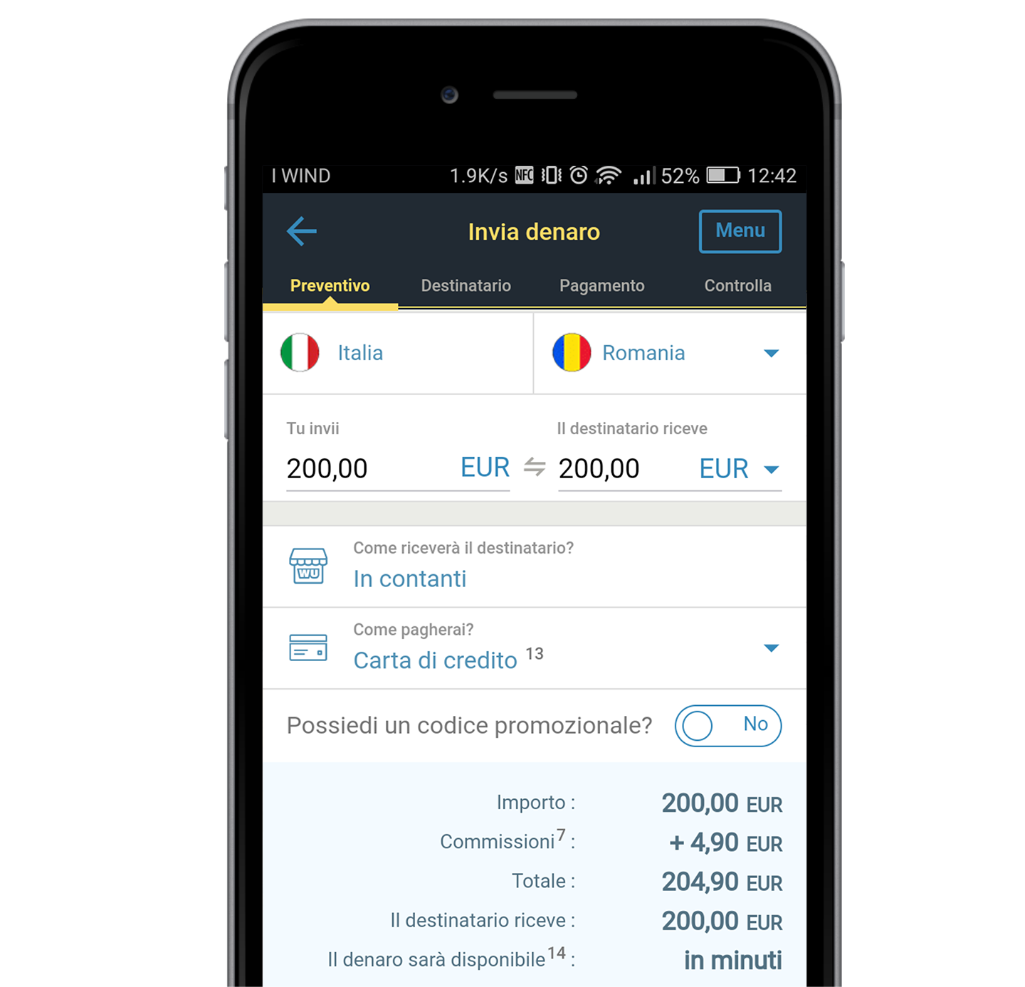 Invia denaro con pochi click | Western Union IT