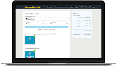Western Union Pc Computer Como enviar dinheiro para os EUA | Western Union Portugal