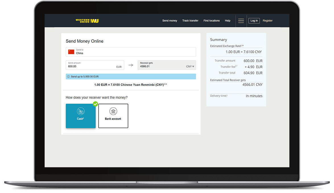 How to send money to US Western Union Portugal