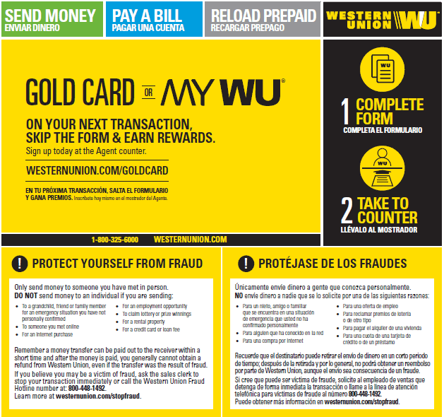 Send money internationally with Western Union® Money Transfer<sup