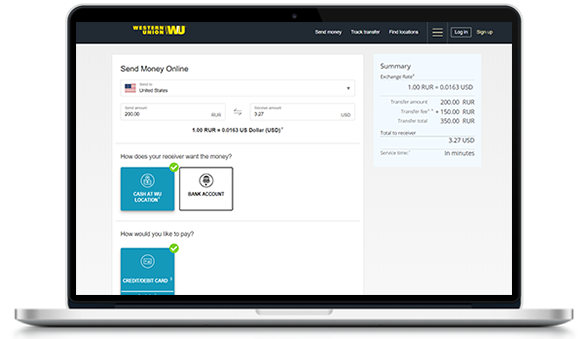 Register online and create your Western Union account