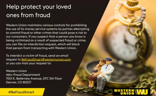 Did you use Western Union to pay a scammer?