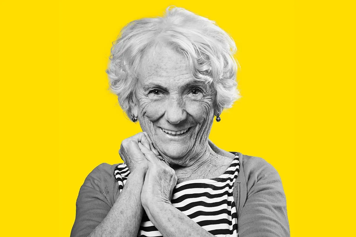 aged woman smiling