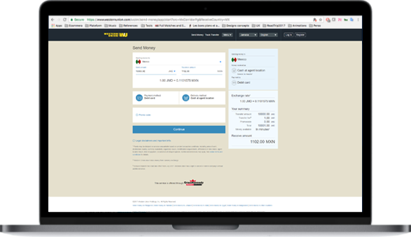 Register online and create your Western Union account