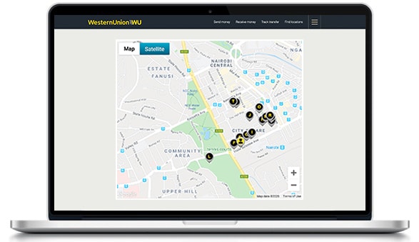 Find the nearest Western Union agent location in Kenya
