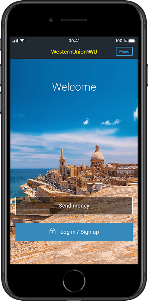 Application screen - send money