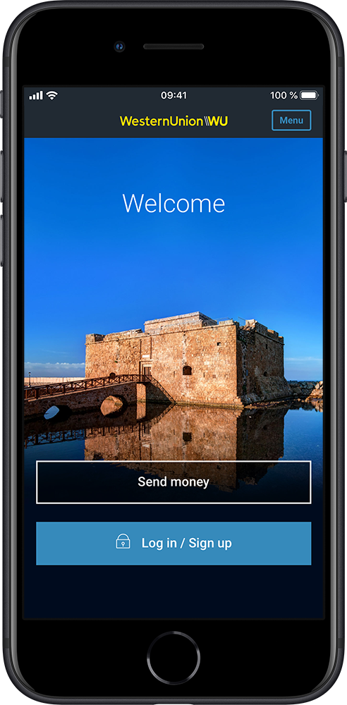 Application screen - send money
